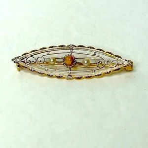 Antique 14KT Gold Krementz Pin